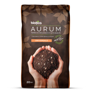 Aurum Terriccio Naturale Universale di Alta qualità - 20 Litri - Fertilizzato con Humus di Lombrico